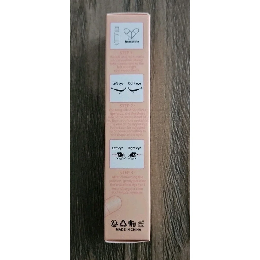 PAGEVINE Rotate The Eyeliner Stamp Pen - Brown - Waterproof - Full Size - NIB